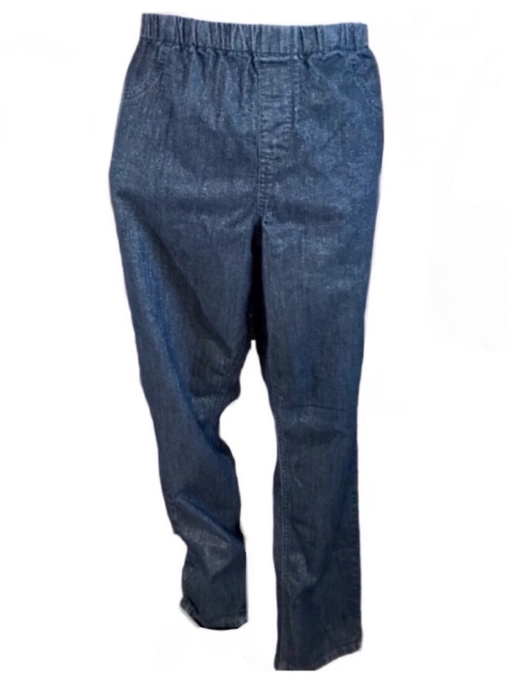 AMERICAN RAG DENIM-LOOK W/SOME SHIMMER PULL ON STRETCH PANTS (2X)